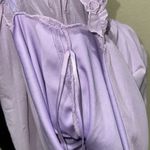 Purple Mesh Long Sleeve Ruched Bodycon Dress Size L Photo 3