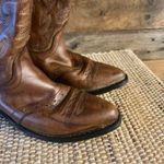 Old West  Brown Cowboy Boots Size 5‎ Photo 2