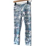 Lululemon ‎ Inspire Crop II Leggings Blue Multicolor Print Size 4 Photo 1
