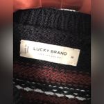 Lucky Brand  Women Striped Crewneck Long-Sleeve Sweater relaxed fit 6% wool sz M Photo 4
