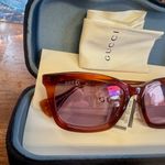 Gucci 55mm Square Sunglasses Havana Violet Photo 7