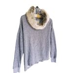 Aerie Y2K Vintage 2000s  Fur Collar Hood Pullover Hoodie Gray XS Retro Emo Punk Photo 3