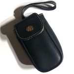 Nine West  Vintage 90’s Black Faux Leather Micro Mini Wristlet Cell Phone Holder Photo 0