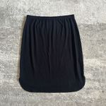 Eileen Fisher  Skirt Womens XS Pull On Midi Stretch Black Curved Hem Minimalist Photo 4