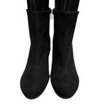 Old Navy  Black Suede Round Toe Ankle Booties Women’s Size 9 Photo 2