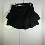 MOTHER Black Ruffled Mini Skirt Size 34 Photo 4