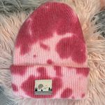 No Boundaries Comfy Pink Tie Dye Beanie Warm Winter Cap Ski Snow Hat Womens Photo 2