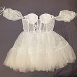 For Love & Lemons Adeirlina Lina White Corset Dress Photo 5