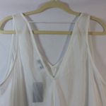 Gazelle White Embroidered Asymmetrical Tank Top Sheer Size M Size M Photo 9