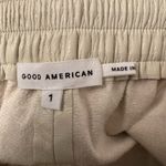 Good American Better Than Leather Drawstring Shorts Women’s Cream Size Small Photo 8
