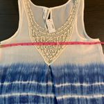 studio Y by maurices Women's Small S Tank Top White Blue Ombre Crochet Sequins Photo 7