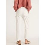 Marine layer  Maya Slim Straight Crop Leg‎ Utility Pant Painter White Size 0 NWT Photo 4