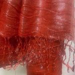 Jessica McClintock  Red shimmery scarf. Photo 0