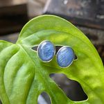 Blue Kyanite Sterling Gemstone Stud Earrings Photo 1