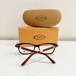 Tod's NWT TO5143 071 Bordeaux Maroon Acetate Frame Optical Rectangle Eyeglass Photo 5