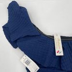 Shoshanna Swimsuit Size 4 One Piece Navy One Shoulder Ruffle Textured NWT Swim Photo 8