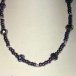 Handmade Purple AB Seed Bead Beaded Boho Necklace Photo 3