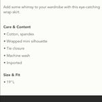 Anthropologie  Porridge Iris Wrap mini skirt M Photo 3