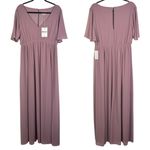 Show Me Your Mumu NWT  SMYM Emily Empire Maxi Dress Antique Rose Chiffon XL Photo 3