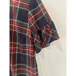 J.Crew Drapey Holiday Plaid Ruffle-Sleeve Top Size Medium 2170 Photo 1