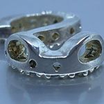 925 Solid Sterling silver initial Script letter “ S “ Pendant Signed ALF Photo 9