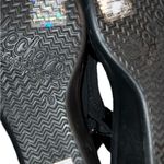 Skechers new black patten leather trip strap front wedge sandals. Photo 6