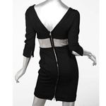 Versace Runway Black Silver Chainmaille Wool Sheath Dress XS Photo 2