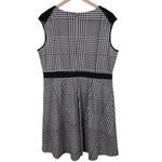 Calvin Klein Black White Houndstooth Mesh Sheath Dress Women's Plus Size 16W Photo 1