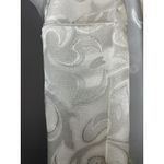 Natori  Scarf Womens One Size Ivory Satin Jacquard Floral Paisley Made in Italy Photo 2