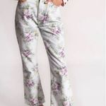 Ganni NWT  Betzy Floral print cropped denim‎ jeans sz 26 Photo 1