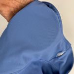 Wilo The Label Blue/White Athleisure Set Criss Cross Sports Bra Shorts Size M/L Blue Size L Photo 9