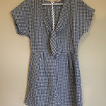 Hutch  Size Medium Gingham Romper Shorts Blue White‎ Checkered Anthropologie Photo 0