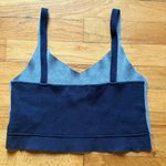 Peter Som  Colorblock Knit Bra Top Two Toned Crop Tank Grey Back Ribbed Large RTR Photo 1