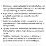 Bridal Layered Rhinestone Headband Tassel Crystal Hair Band Sparkly Hair Jewelry Silver Photo 8