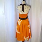 Moulinette Soeurs Anthropologie Crane Silk Halter Dress Tangerine Orange size 4 Photo 1
