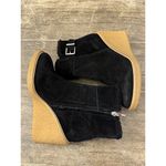 Franco Sarto NEW Women's Ulayna Suede Faux Fur Wedge Boots Black Size 8 Photo 4