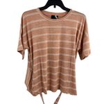 Lumiere Short Sleeve Striped Sweater Tie Back New Small Photo 10