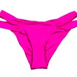 Voda Swim Women's Side Shirred Hipster Swimsuit Bottom Size L in Bright Pink Size L Photo 2