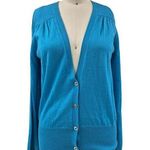 Juicy Couture  Poly/Wool Teal Cardigan Balloon Sleeves Sz XL Photo 0