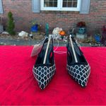 A New Day Nwt Gigi Embellished Mesh Slingback Kitten Heels Black Silver size 7 Photo 1