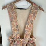 Selkie Puffy Pinafor Maxi Dress in Cream Floral Pink Size L Photo 7