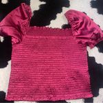 Urban Outfitters Red Square Neck Puff Sleeve Blouse Photo 4