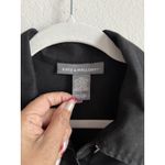 Kate & Mallory  Women's Small Black Denim Bell Sleeve Button Front Ruffled Jacket Photo 4