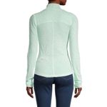 Free People Caroline Iced Aqua Long Sleeve Shirred Turtleneck Top Size M NWT Photo 1