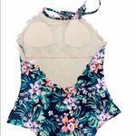 Vanilla Beach  size XLarge floral tropical print one piece swimsuit Photo 2