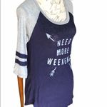 Awake  T-shirt blue & white graphic  small Photo 1