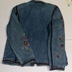 Vintage craftcore • embroidered floral jean jacket • 90s Size M Photo 3