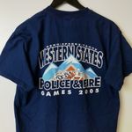 Urban Outfitters 2005 Western States Police & Fire T Shirt Games Mountain Graphic Tee Blue Large Photo 5