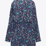 ZARA  | Floral Long Sleeve Dress Photo 8