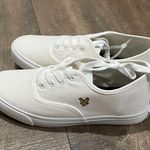Lyle & Scott Unisex White Canvas Sneakers US Women 8.5 Men 7 Minimalist Timeless Photo 5